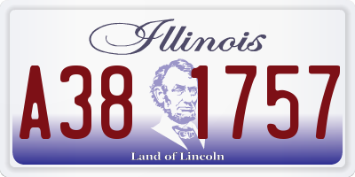 IL license plate A381757