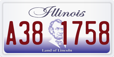 IL license plate A381758