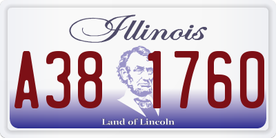 IL license plate A381760