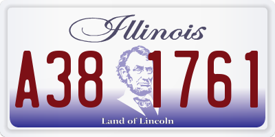 IL license plate A381761
