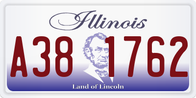 IL license plate A381762