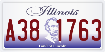 IL license plate A381763