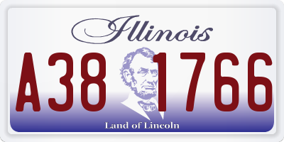 IL license plate A381766