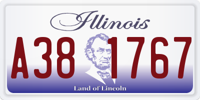 IL license plate A381767