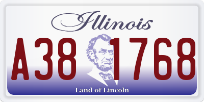 IL license plate A381768