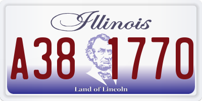 IL license plate A381770