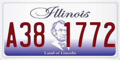 IL license plate A381772