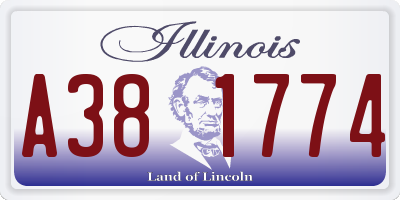 IL license plate A381774