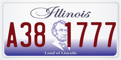 IL license plate A381777