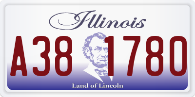 IL license plate A381780
