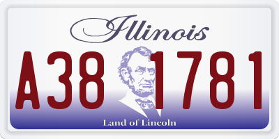 IL license plate A381781