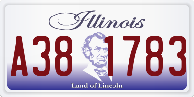 IL license plate A381783