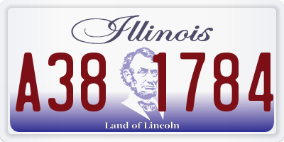 IL license plate A381784