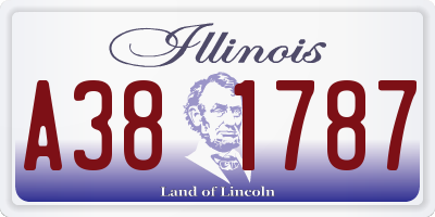 IL license plate A381787