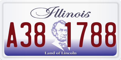 IL license plate A381788