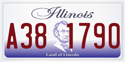 IL license plate A381790
