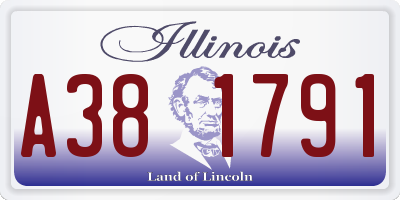 IL license plate A381791