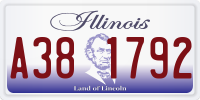 IL license plate A381792