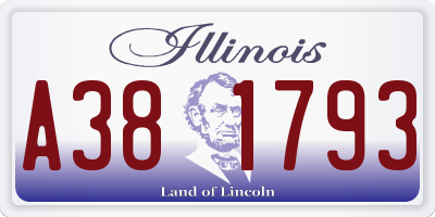 IL license plate A381793