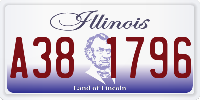IL license plate A381796