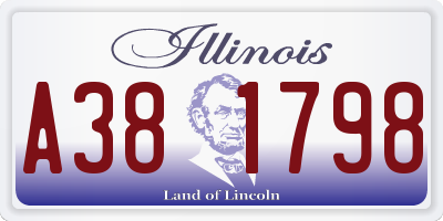 IL license plate A381798