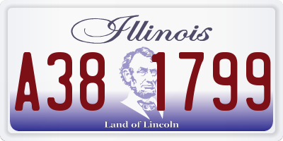 IL license plate A381799