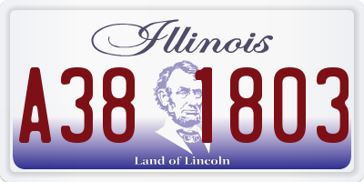 IL license plate A381803