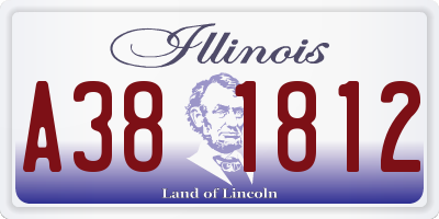 IL license plate A381812