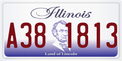 IL license plate A381813