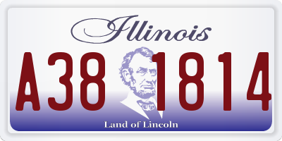 IL license plate A381814