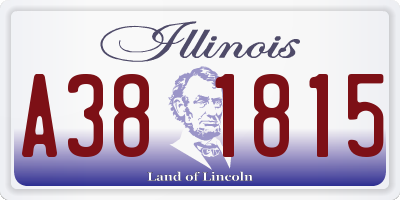 IL license plate A381815