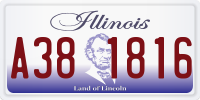 IL license plate A381816