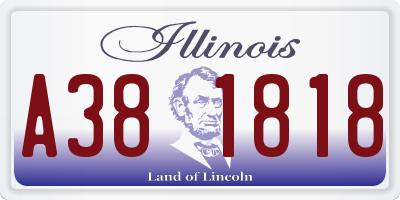 IL license plate A381818