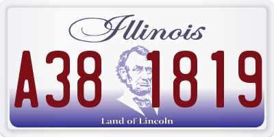 IL license plate A381819