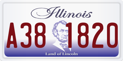 IL license plate A381820