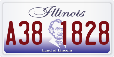 IL license plate A381828