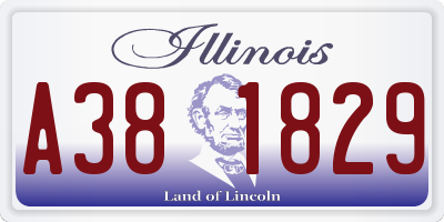 IL license plate A381829