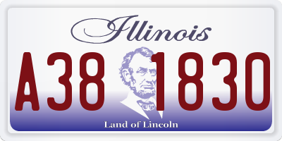 IL license plate A381830