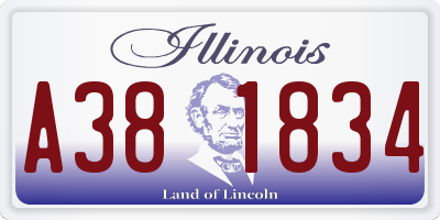 IL license plate A381834