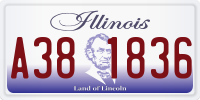 IL license plate A381836