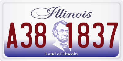 IL license plate A381837