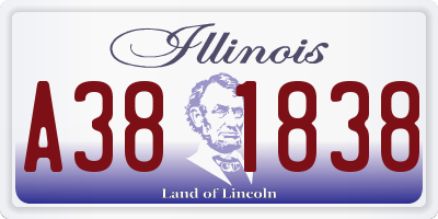IL license plate A381838