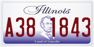 IL license plate A381843