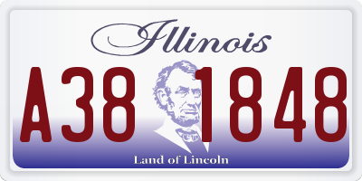 IL license plate A381848