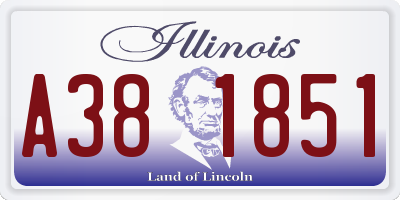 IL license plate A381851