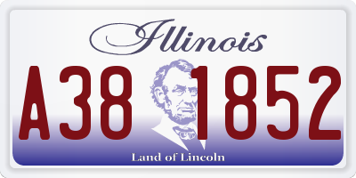 IL license plate A381852