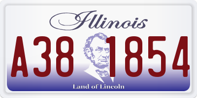 IL license plate A381854