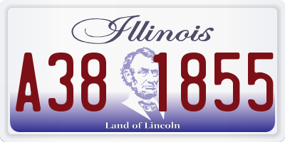 IL license plate A381855