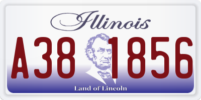 IL license plate A381856