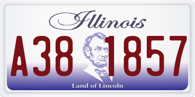 IL license plate A381857